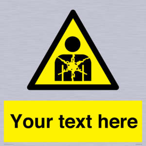 Custom Warning substance or mixture presenting a health hazard